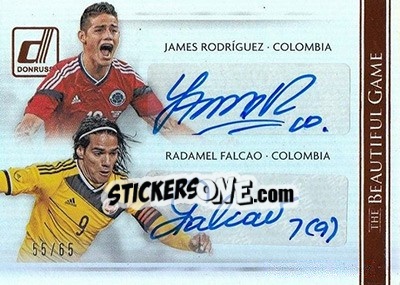 Sticker James Rodriguez / Radamel Falcao - Donruss Soccer 2015 n. BGCS-7 - Panini
