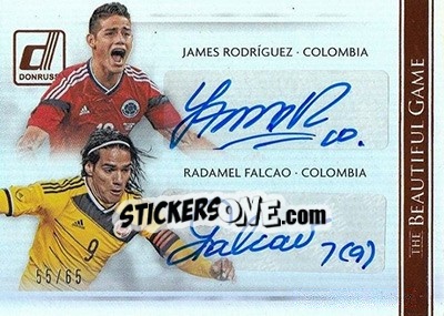 Figurina James Rodriguez / Radamel Falcao - Donruss Soccer 2015 - Panini