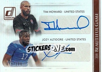 Sticker Jozy Altidore / Tim Howard - Donruss Soccer 2015 n. BGCS-8 - Panini