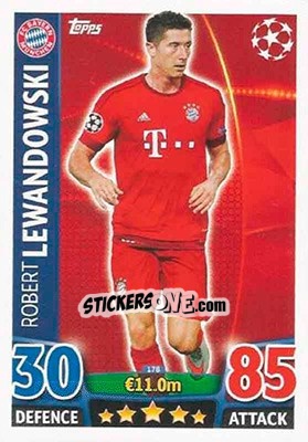 Sticker Robert Lewandowski - UEFA Champions League 2015-2016. Match Attax n. 178 - Topps