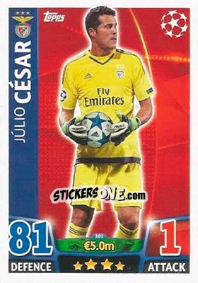 Sticker Júlio César - UEFA Champions League 2015-2016. Match Attax - Topps