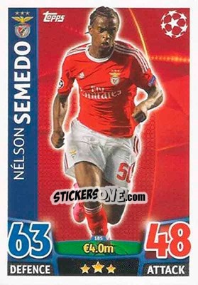 Sticker Nélson Semedo - UEFA Champions League 2015-2016. Match Attax n. 185 - Topps