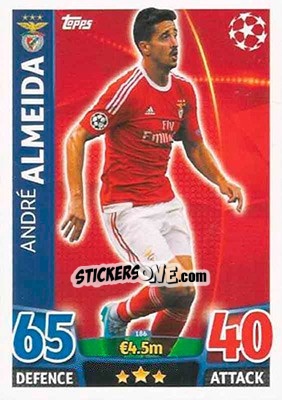 Cromo André Almeida - UEFA Champions League 2015-2016. Match Attax n. 186 - Topps