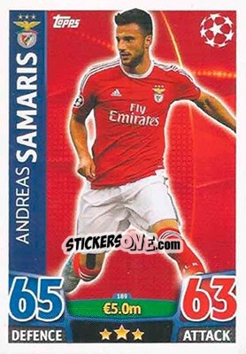 Sticker Andreas Samaris - UEFA Champions League 2015-2016. Match Attax - Topps