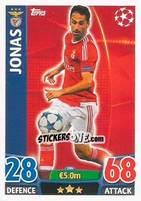 Sticker Jonas - UEFA Champions League 2015-2016. Match Attax - Topps