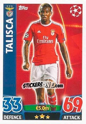 Figurina Talisca - UEFA Champions League 2015-2016. Match Attax - Topps