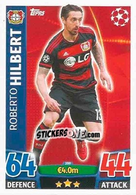 Sticker Roberto Hilbert - UEFA Champions League 2015-2016. Match Attax n. 200 - Topps