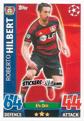 Cromo Roberto Hilbert - UEFA Champions League 2015-2016. Match Attax - Topps