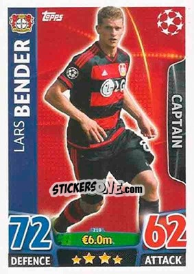 Sticker Lars Bender - UEFA Champions League 2015-2016. Match Attax - Topps