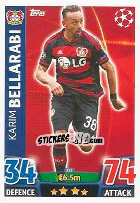 Sticker Karim Bellarabi - UEFA Champions League 2015-2016. Match Attax n. 211 - Topps