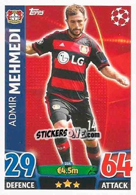Sticker Admir Mehmedi - UEFA Champions League 2015-2016. Match Attax n. 214 - Topps