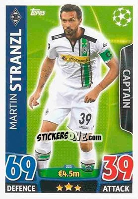 Sticker Martin Stranzl - UEFA Champions League 2015-2016. Match Attax n. 221 - Topps