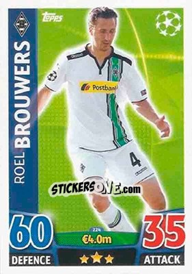 Sticker Roel Brouwers - UEFA Champions League 2015-2016. Match Attax n. 224 - Topps