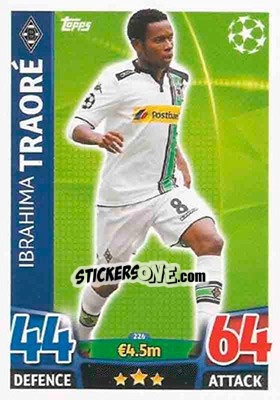 Sticker Ibrahima Traoré - UEFA Champions League 2015-2016. Match Attax n. 226 - Topps
