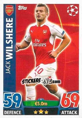 Cromo Jack Wilshere - UEFA Champions League 2015-2016. Match Attax - Topps