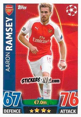 Sticker Aaron Ramsey - UEFA Champions League 2015-2016. Match Attax n. 11 - Topps