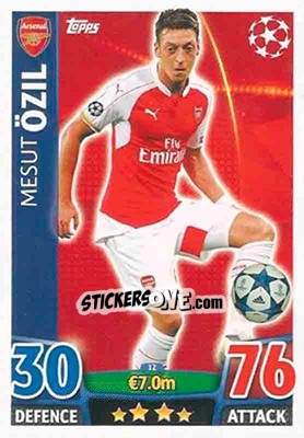 Sticker Mesut Özil - UEFA Champions League 2015-2016. Match Attax n. 12 - Topps