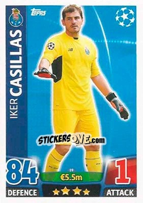 Figurina Iker Casillas - UEFA Champions League 2015-2016. Match Attax - Topps