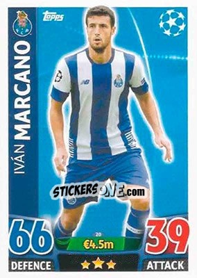 Sticker Iván Marcano - UEFA Champions League 2015-2016. Match Attax n. 20 - Topps