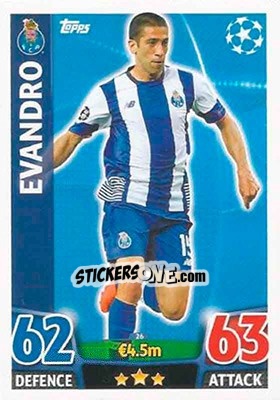 Cromo Evandro - UEFA Champions League 2015-2016. Match Attax n. 26 - Topps