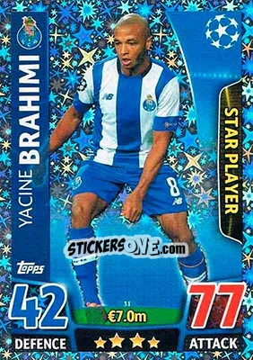 Sticker Yacine Brahimi - UEFA Champions League 2015-2016. Match Attax - Topps
