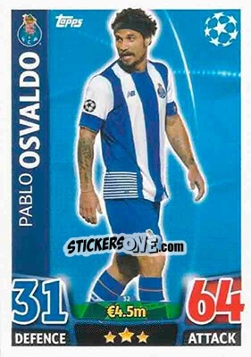 Sticker Pablo Osvaldo - UEFA Champions League 2015-2016. Match Attax n. 32 - Topps