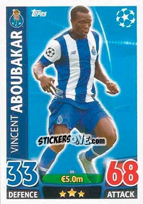 Sticker Vincent Aboubakar - UEFA Champions League 2015-2016. Match Attax n. 35 - Topps