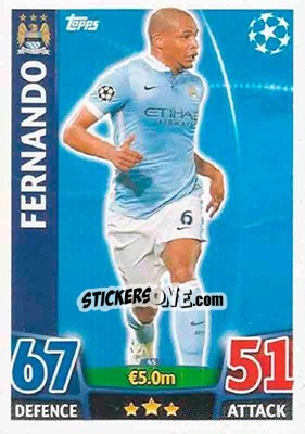 Sticker Fernando - UEFA Champions League 2015-2016. Match Attax n. 45 - Topps