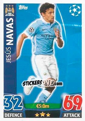 Sticker Jesús Navas - UEFA Champions League 2015-2016. Match Attax n. 46 - Topps
