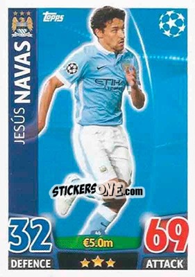 Cromo Jesús Navas - UEFA Champions League 2015-2016. Match Attax - Topps