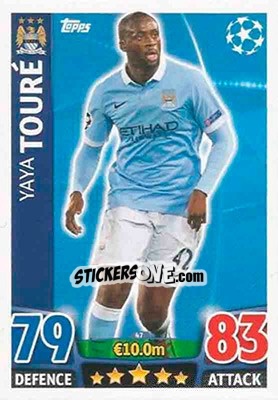 Sticker Yaya Touré - UEFA Champions League 2015-2016. Match Attax n. 47 - Topps