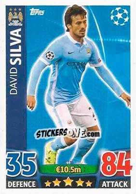 Sticker David Silva - UEFA Champions League 2015-2016. Match Attax - Topps