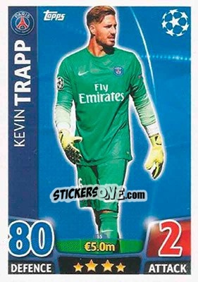 Sticker Kevin Trapp - UEFA Champions League 2015-2016. Match Attax n. 55 - Topps