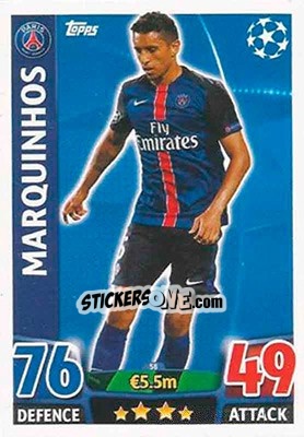 Sticker Marquinhos - UEFA Champions League 2015-2016. Match Attax n. 58 - Topps