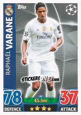 Cromo Raphaël Varane