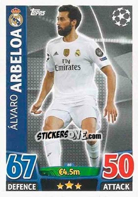Sticker Alvaro Arbeloa - UEFA Champions League 2015-2016. Match Attax - Topps