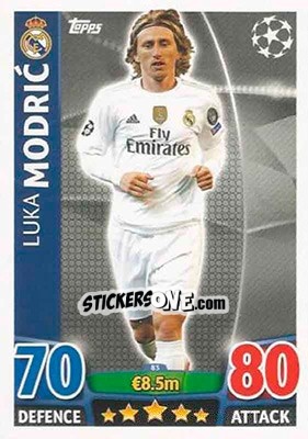 Sticker Luka Modric - UEFA Champions League 2015-2016. Match Attax n. 83 - Topps
