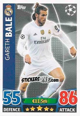 Cromo Gareth Bale - UEFA Champions League 2015-2016. Match Attax - Topps