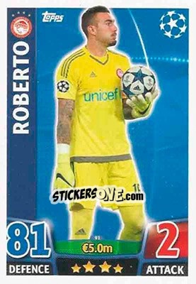 Sticker Roberto - UEFA Champions League 2015-2016. Match Attax - Topps