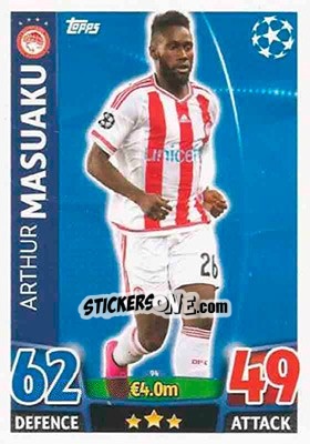 Sticker Arthur Masuaku - UEFA Champions League 2015-2016. Match Attax n. 94 - Topps