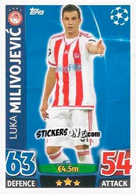 Sticker Luka Milivojevic - UEFA Champions League 2015-2016. Match Attax n. 98 - Topps