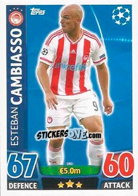 Sticker Esteban Cambiasso - UEFA Champions League 2015-2016. Match Attax n. 101 - Topps