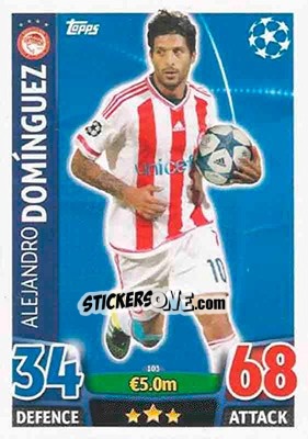 Cromo Alejandro Domínguez - UEFA Champions League 2015-2016. Match Attax n. 103 - Topps