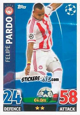 Sticker Felipe Pardo - UEFA Champions League 2015-2016. Match Attax n. 106 - Topps