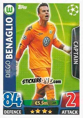 Sticker Diego Benaglio - UEFA Champions League 2015-2016. Match Attax n. 109 - Topps