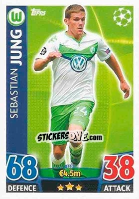 Sticker Sebastian Jung - UEFA Champions League 2015-2016. Match Attax n. 110 - Topps