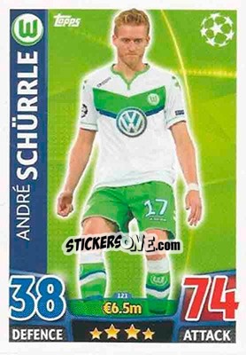 Sticker André Schürrle - UEFA Champions League 2015-2016. Match Attax n. 121 - Topps