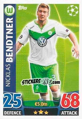 Sticker Nicklas Bendtner - UEFA Champions League 2015-2016. Match Attax n. 123 - Topps