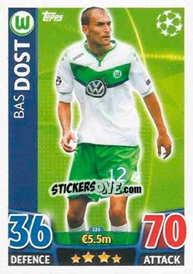 Sticker Bas Dost - UEFA Champions League 2015-2016. Match Attax - Topps