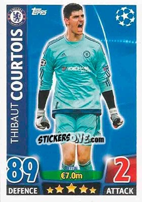 Sticker Thibaut Courtois - UEFA Champions League 2015-2016. Match Attax n. 127 - Topps